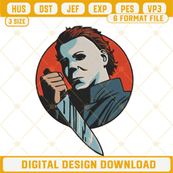 michael myers embroidery designs, halloween movie embroidery files