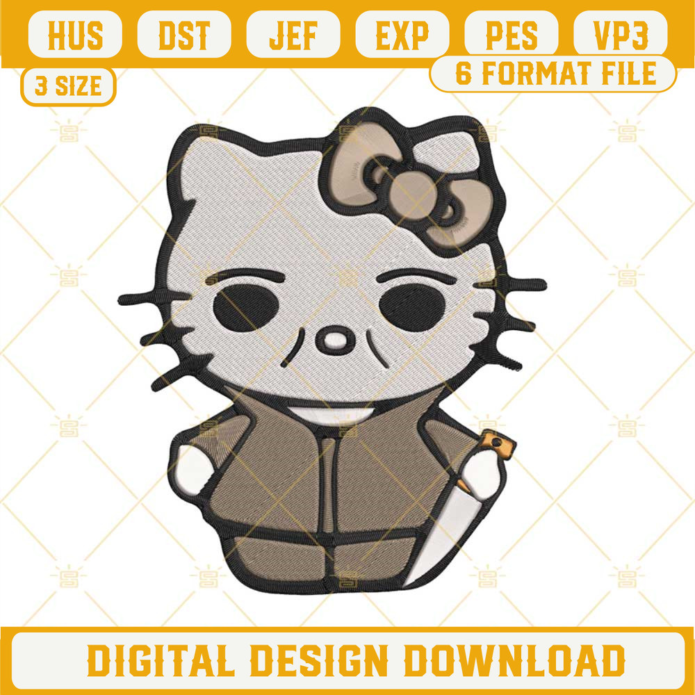 Michael Myers Hello Kitty Halloween Machine Embroidery Design File.jpg