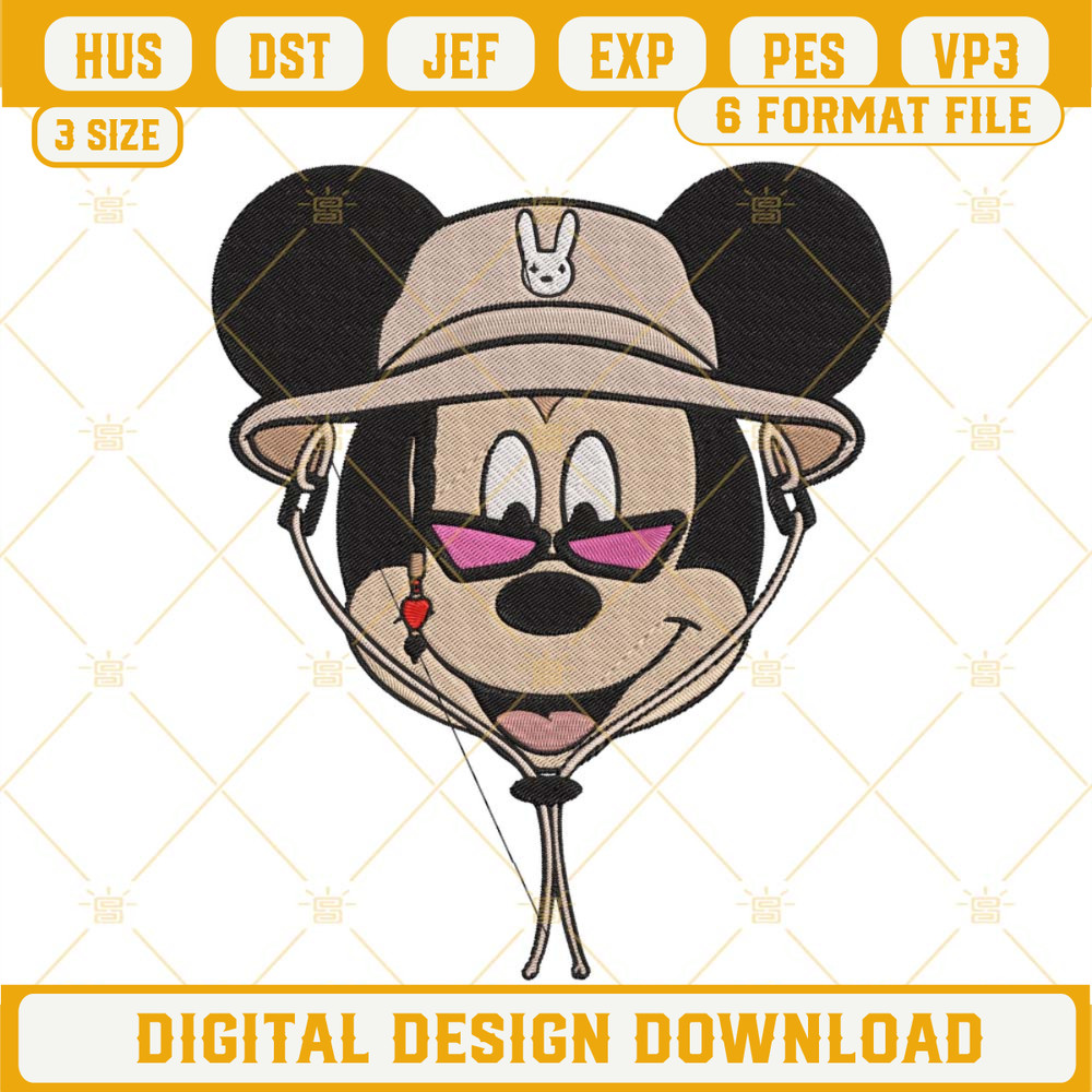 Mickey Bad Bunny Machine Embroidery Design Files Digital Download.jpg
