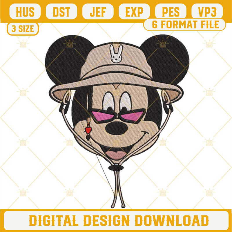Mickey Bad Bunny Machine Embroidery Design Files Digital Download.jpg