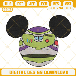 mickey head buzz lightyear machine embroidery designs, disney mickey toy story embroidery files