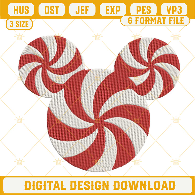Mickey Head Candy Cane Machine Embroidery Design File.png
