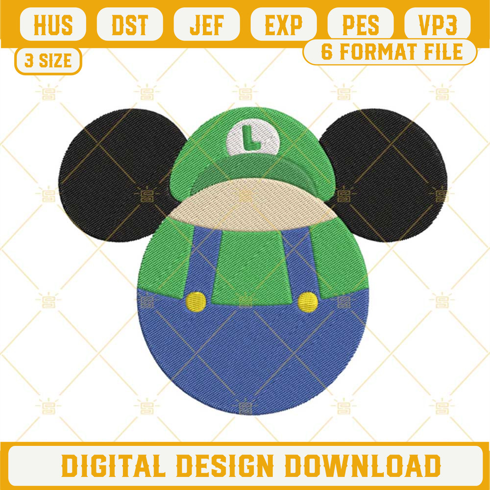 Mickey Head Luigi Machine Embroidery Design Files.jpg