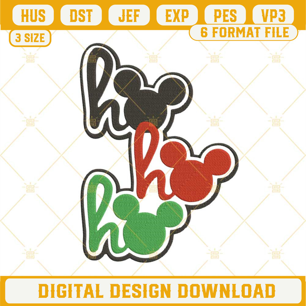 Mickey Ho Ho Ho Christmas Machine Embroidery Design File.jpg
