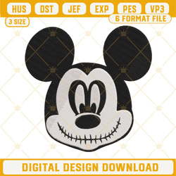 mickey jack skellington embroidery designs, the nightmare before christmas embroidery design file