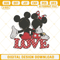 Mickey Minnie Love Embroidery Designs, Disney Happy Valentines Day Embroidery Design File.jpg