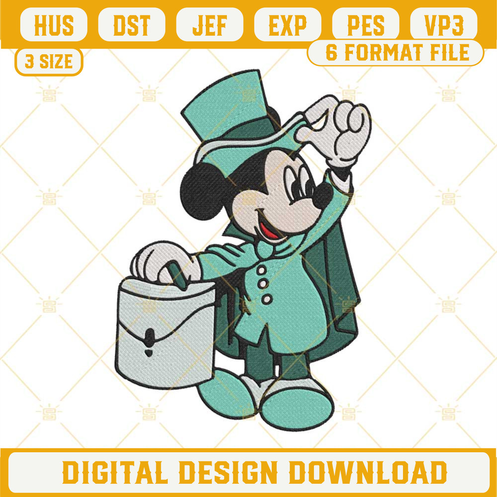 Mickey Mouse Haunted Mansion Embroidery Designs, Disney Movie Embroidery Pattern Files.jpg