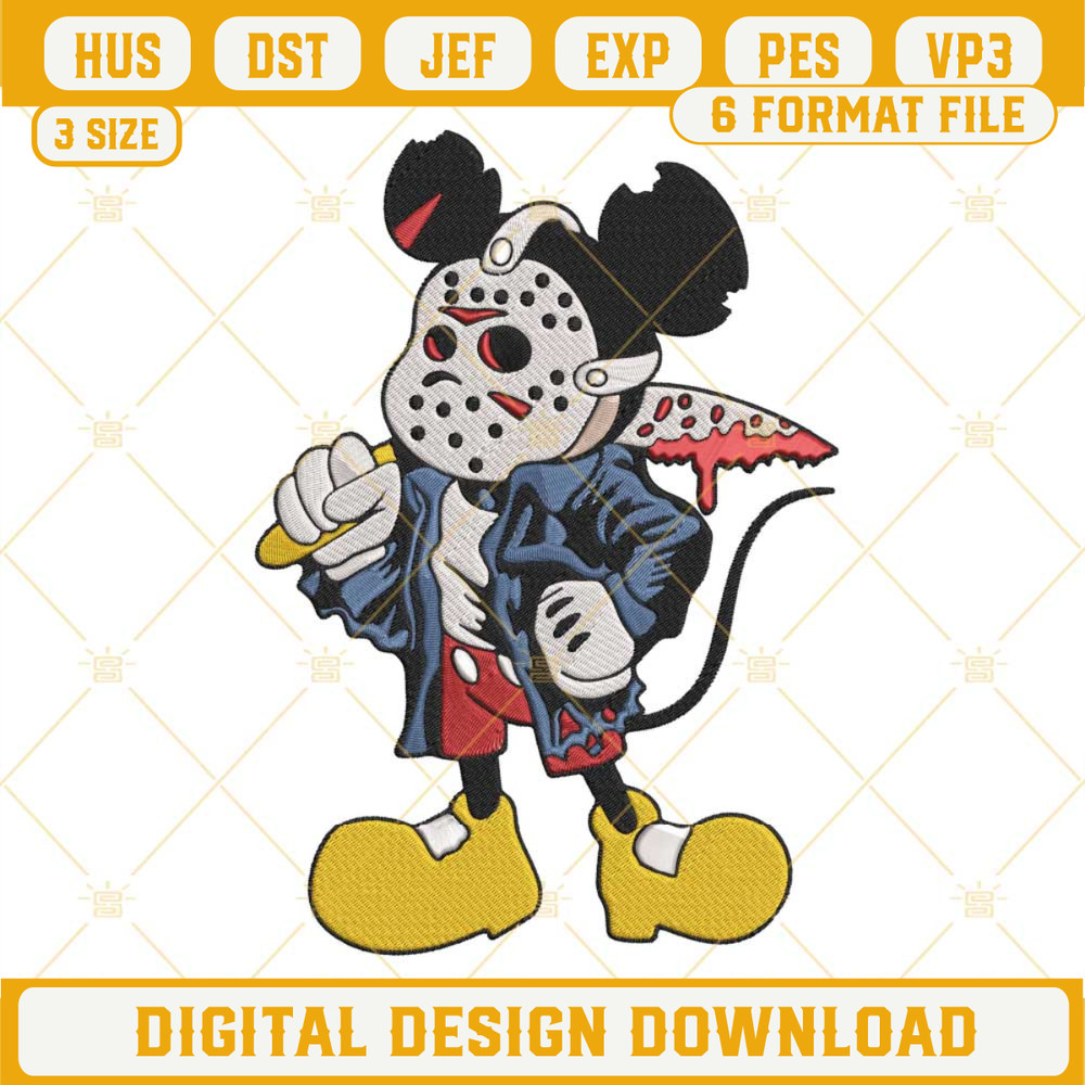 Mickey Mouse Jason Voorhees Embroidery Design File.jpg