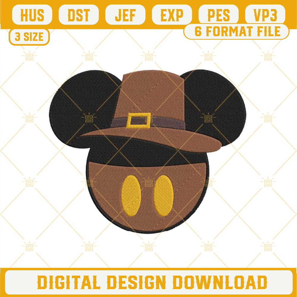 Mickey Mouse Thanksgiving Embroidery Design Files.jpg