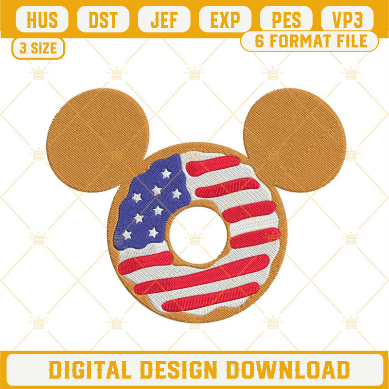 Mickey Mouse US Flag Donut Embroidery Designs, Independence Day Disney Machine Embroidery Files.jpg