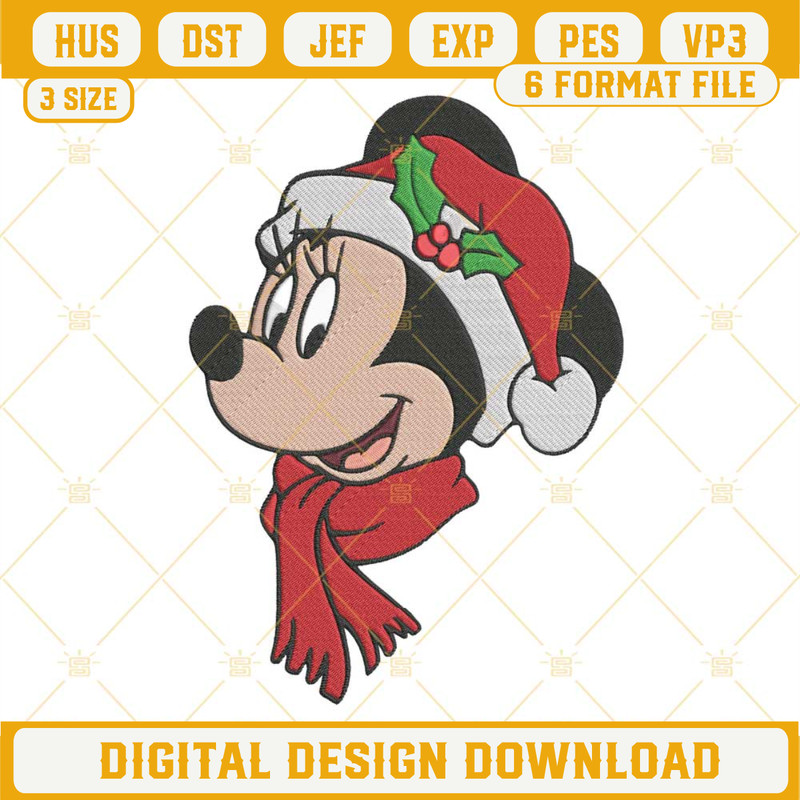 Mickey Santa Hat Christmas Machine Embroidery Design File.jpg