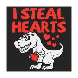 dinosaur i steal hearts svg, valentine svg, i steal hearts, valentine dinosaur, dinosaur heart svg, dino hugging heart,