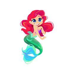 ariel mermaid painting svg, disney svg, mermaid svg, mermaid birthday svg, little mermaid svg, ariel svg, childrens gift