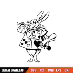 the white rabbit alice in wonderland character svg