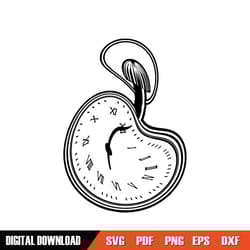 alice in wonderland cartoon pocket watch silhouette svg