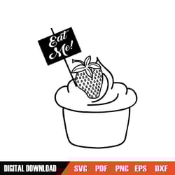 eat me cake recipe alice in wonderland svg