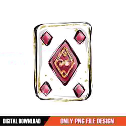 alice in wonderland diamonds poker card watercolor png