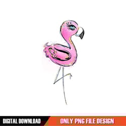 pink flamingo alice in wonderland cartoon watercolor png