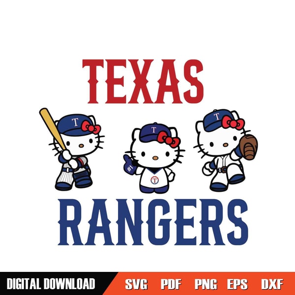 Hello Kitty Texas Rangers Baseball | Inspire Uplift