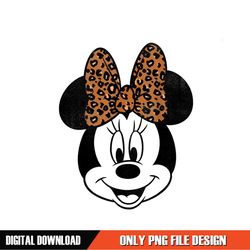 leopard bow girl minnie mouse png