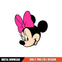 pink bow minnie mouse head png