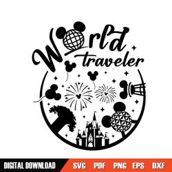 disneyland epcot ball world traveler mouse svg