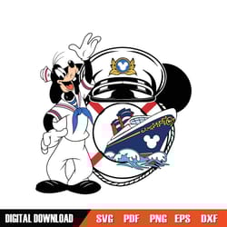sailor goofy dog disney cruise ship svg