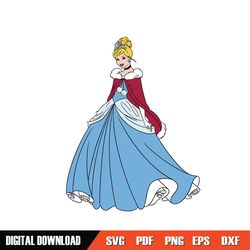 christmas costume princess cinderella svg