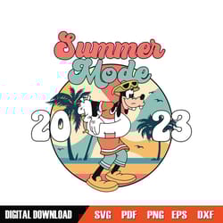 disney goofy dog summer vacation mode svg