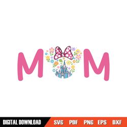 disney mom minnie mouse floral kingdom svg
