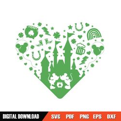 mickey minnie mouse kingdom green patrick day svg