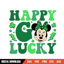 happy go lucky charm minnie mouse green svg