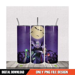 ursula maleficent 20oz skinny tumbler design png