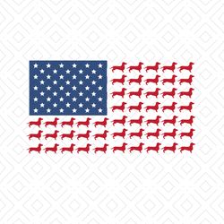 american dachshund flag svg, independence svg, dachshund flag svg, national flag svg, dog flag svg, independent dog svg,