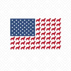 american golden retriever svg, independence svg, golden retriever svg, national flag svg, dog flag svg, independent dog