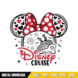 disney cruise line trip minnie mouse head svg