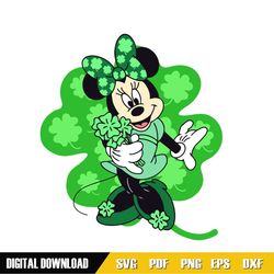 green four leaf clover disney minnie mouse svg