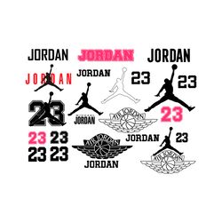 jordan logos svg bundle, trending svg, jordan svg, jordan 23 svg, jumpman logo, air jordan svg, michael jordan svg, air