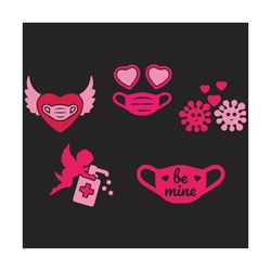 quarantined valentine svg bundle, valentine svg, quarantine valentine, covid valentine svg, love svg, be mine svg, heart