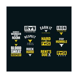 workout quotes bundle svg, trending svg, workout svg, workout quotes, workout bundle svg, hard as fuck svg, iron paradis