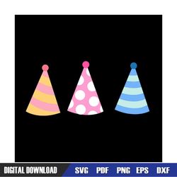 Happy Birthday Party Hats SVG