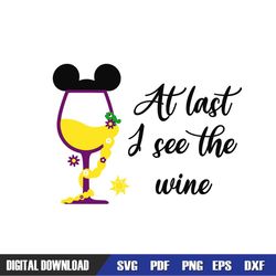 At Last I See The Wine Tangled Wine Glass SVG
