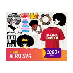 1000 bundle afro svg, trending svg, afro girl svg, afro queens svg
