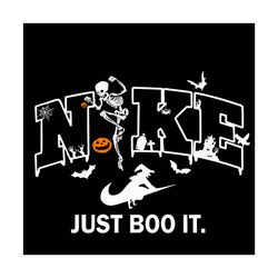 just boo it halloween skeleton pumpkin design sports png digital download white