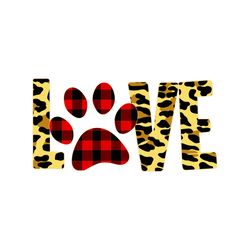 Love Svg, Animal Svg, Leopard Svg, Dog Paw Svg, Dog Lover Svg, Footprints Svg, Leopard Color Svg, Heart Svg, Love Animal