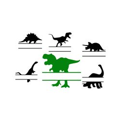 dinosaur split monogram bundle svg, animal svg, cute dinosaur svg, strong animal svg, trex svg, funny animal svg, love a