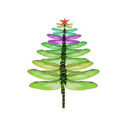 dragonfly pinetree christmas svg, animal svg, many dragonfly svg, colored dragonfly svg, christmas decoration svg, cute