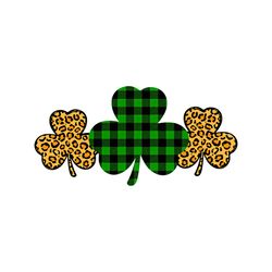 plaid leopard, shamrock patrick day svg, st. patricks day svg, plaid shamrocks svg, leopard shamrocks svg, patricks day