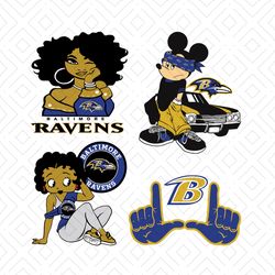 Baltimore Ravens SVG Bundle, Ravens Logo SVG, Sport SVG, Black Girl Ravens SVG, Ravens Girl SVG, NFL SVG, Football Teams