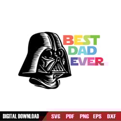 best dad ever star wars movie darth vader svg